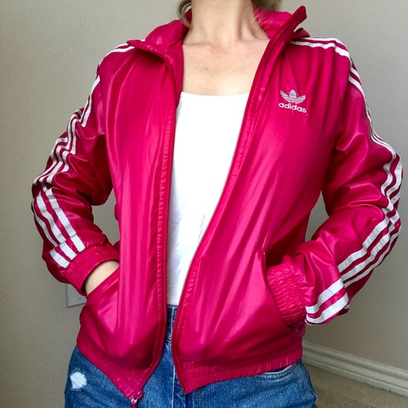 Adidas Hot Pink Windbreaker Vintage 
